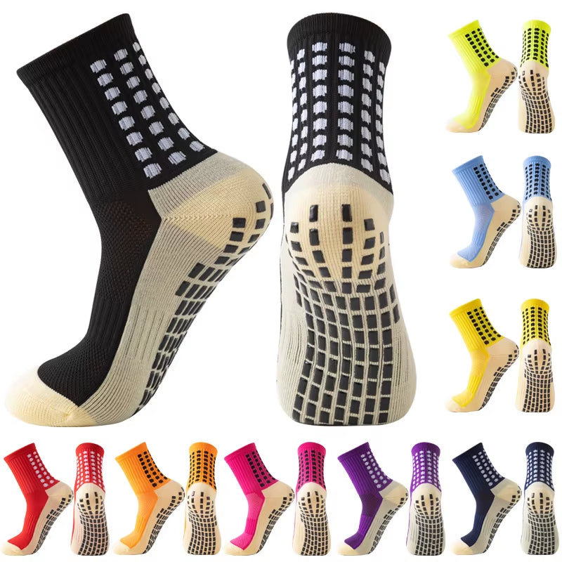 Hot Sell Customizable Anti-Slip Grip Soccer Socks Crew Length anti Slip Sports Football Socks Custom Unisex