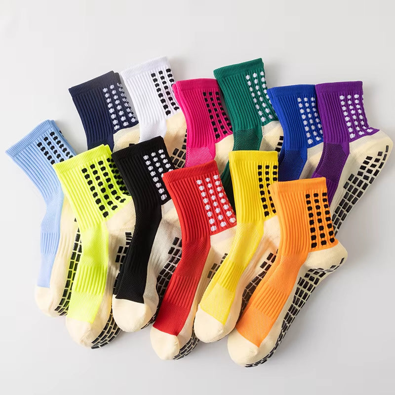 Hot Sell Customizable Anti-Slip Grip Soccer Socks Crew Length anti Slip Sports Football Socks Custom Unisex